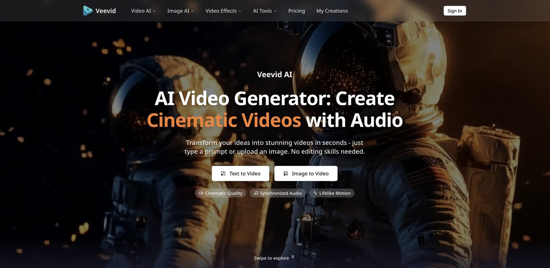 Create Stunning AI Videos Online - Veevid - Product Image