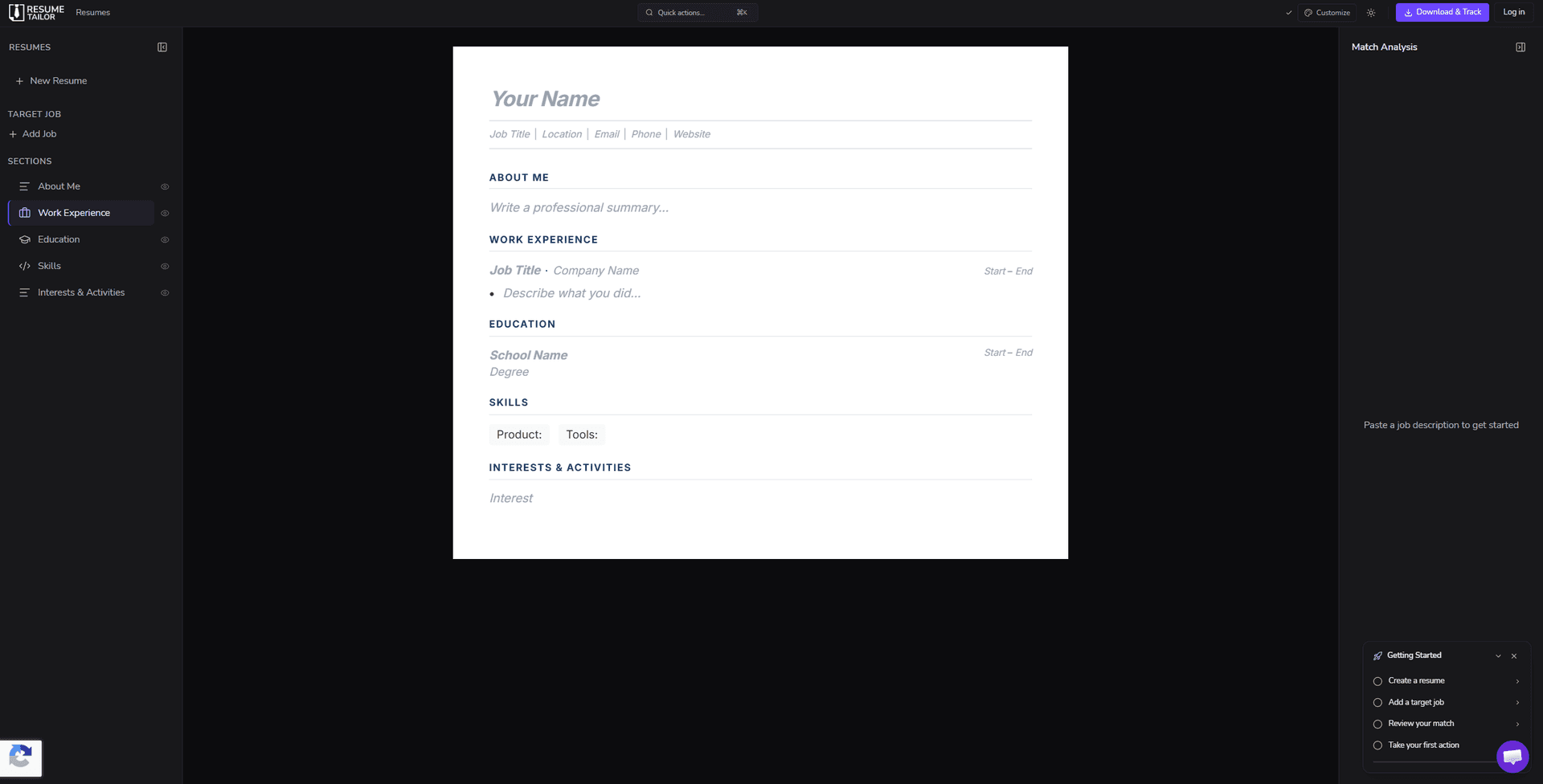 Resume Tailor - Product Image