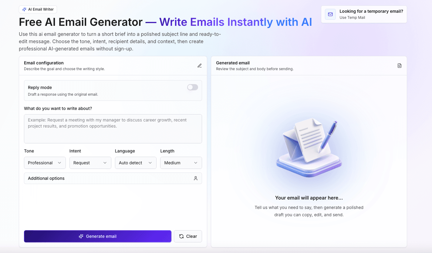 AI Email Generator - Product Image