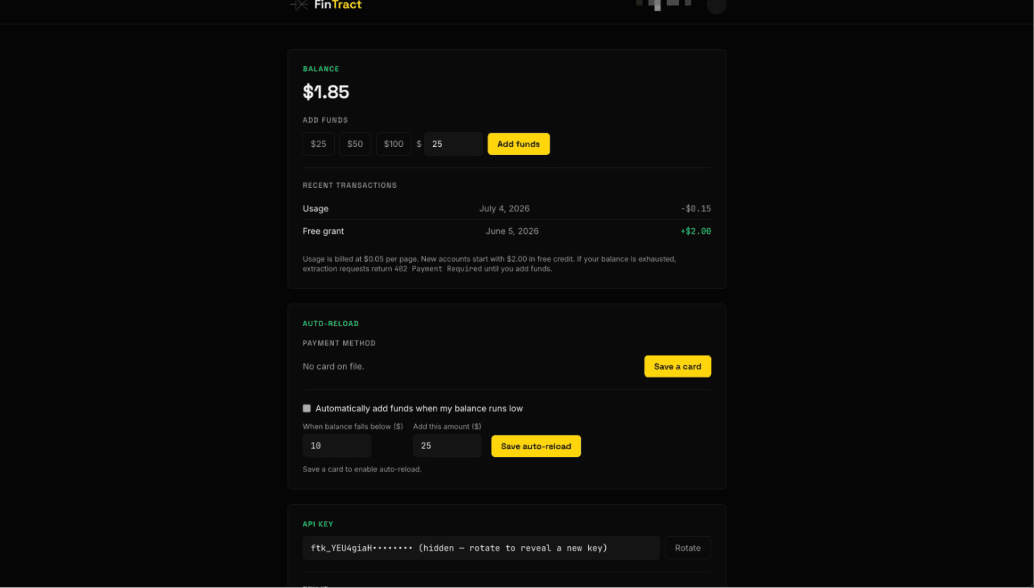 FinTract - Product Image