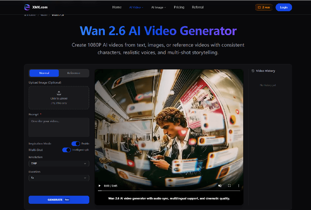 Wan 2.6 AI Video Generator - Product Image