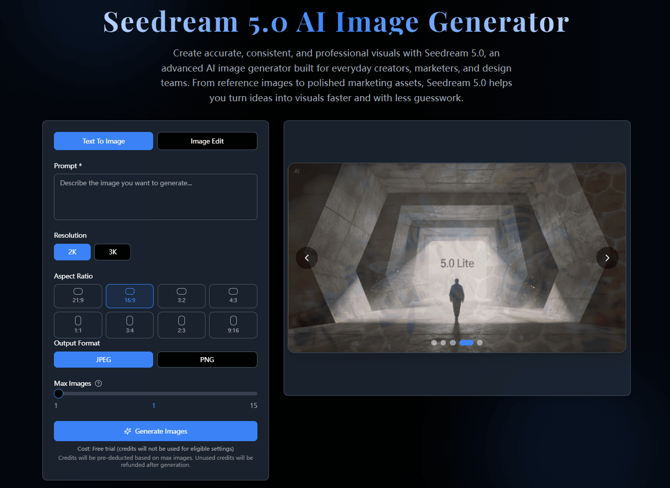 Seedream 5.0 AI Image Generator - Product Image