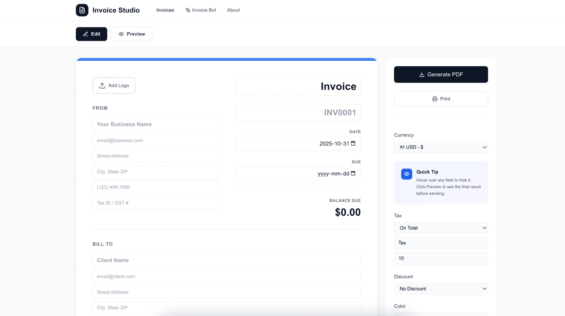Invoice Studio - Product Image