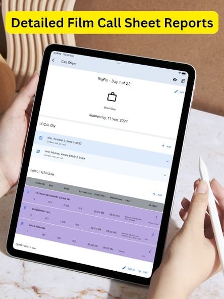 AI Call Sheet Software & Smart Call Sheet Generator | Studiovity - Product Image
