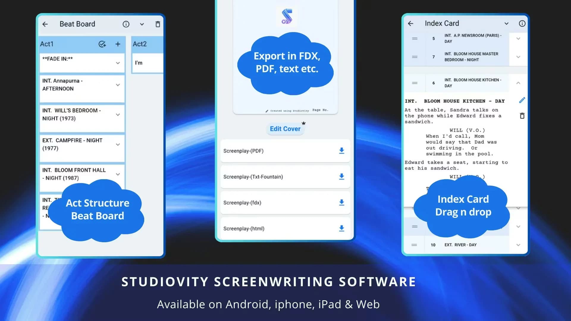 AI Screenwriting Software | Studiovity - Product Image