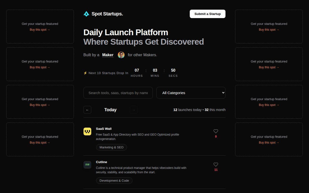 Spot Startups - Product Image